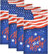 100 Happy 4th of July Patriotic Guest Napkins 3 Ply Disposable Paper Pack Elegant Holiday American Flag Dinner Hand Towel Napkin Red Blue White Star & Stripes Celebrate Banquet Party Decorative Towels