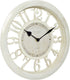 Equity by La Crosse 20857 11.5" Delaney Floating Dial Quartz Clock, Antique White