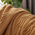 MIULEE Brown Throw Blanket for Couch,Boho Bed Decor Knitted Outdoor Blankets Throw Size with Tassels Cozy Woven for Sofa Home Chair Wave Pattern 50" x 60" Inches