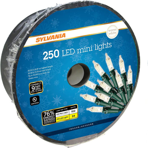 SYLVANIA LED Mini Christmas Lights, Warm White