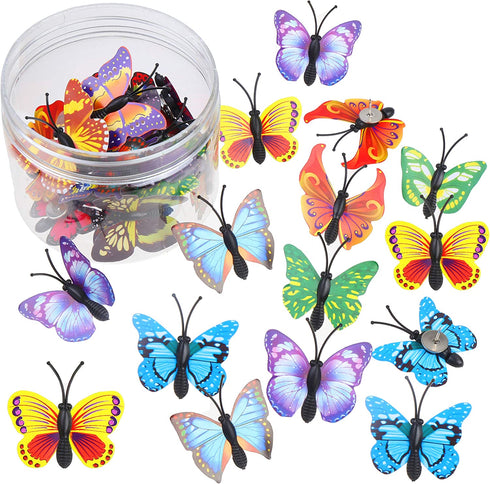 DIYASY Decorative Butterfly Thumbtacks,30 Pcs 3D Push Pins for Bulletin Board Photo Frame, Photo Wall, Cork Board.