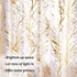 FMFUNCTEX Gold White Tree Sheer Curtains 45" Length Foil Branch Tree Curtain Panels for Living Room Bedroom Light Filtering Curtain Panels for Small Windows Rod Pocket 2 Panels
