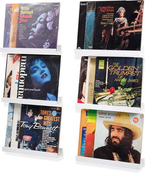 Wallniture Denver Floating Shelves for Wall, White Bookshelf for Kids' and Nursery Room Decor, 17 Inch Picture Ledge Shelf Set of 3