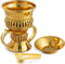 AM Regal Metal Incense Burner - Bakhoor Burner Mubkhara Frankincense Insence Burner - Ideal for Yoga, Spa & Aromatherapy (Gold)