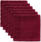 DII Basic Terry Collection Solid Windowpane Dishcloth Set, 12x12, Wine, 6 Piece