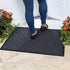 Ottomanson RDM Rubber Doormat, 24 in x 36 in, Charcoal