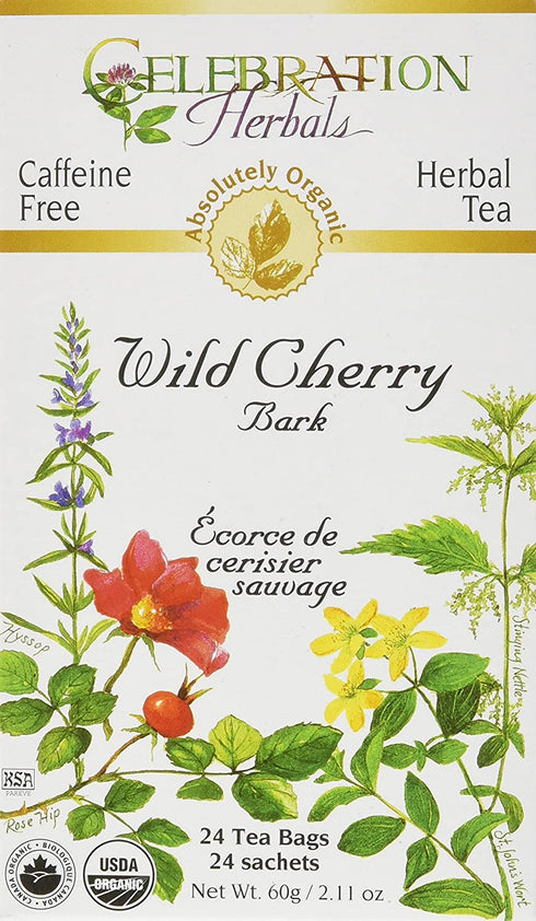 CELEBRATION HERBALS Wild Cherry Bark Organic 24 Bag, 0.02 Pound