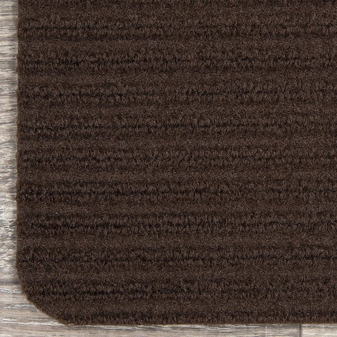 Ottomanson Lifesaver Collection Utility Ribbed Stair Treads, 8" X 30", 14 Pack, Brown
