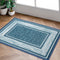 Ottomanson Ottohome Collection Contemporary Bordered Design Rubberback Area Rug, 2'3" x 3', Blue