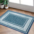 Ottomanson Ottohome Collection Contemporary Bordered Design Rubberback Area Rug, 2'3" x 3', Blue