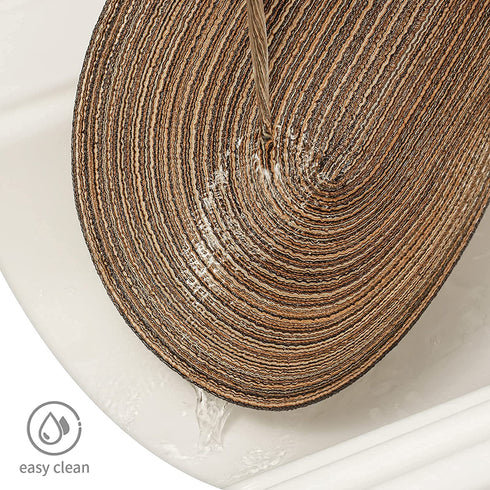AHHFSMEI Oval Braided Placemats 12x18 Inch Oval Table Mats for Dining Tables Natural Woven Heat Resistant Place mats Set of 6 (Multi Brown)