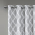 SUNSMART Blakesly Blackout Curtains Patio Window, Ikat Print, Grommet Top Living Room Decor, Thermal Insulated Light Blocking Drape for Bedroom and Apartments, 50" x 63", Grey