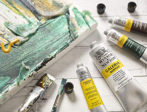 Winsor & Newton Galeria Acrylic Paint, 500-ml Bottle, Permanent Green Middle