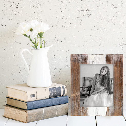 Barnyard Designs Rustic Farmhouse Distressed Picture Frame - Unfinished Wood Photo Frame 8? x 10?