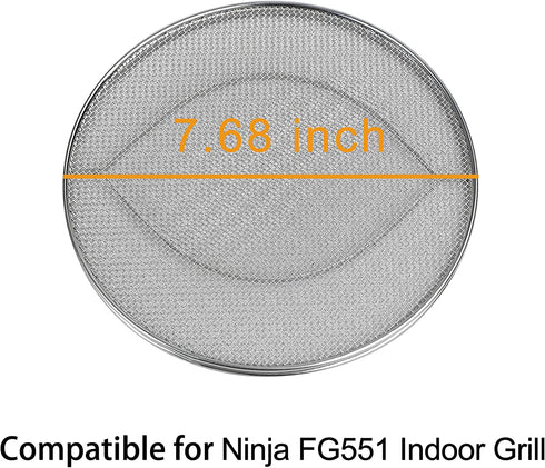 Splatter Shield for Ninja FG551 Foodi,Accessories for Ninja Foodi Smart XL 6-in-1 Indoor Grill,Stainless Steel Splatter Screen for Ninja FG551 Foodi,Dishwasher safe