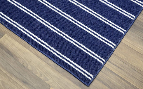 Garland Rug Avery Area Rug, 4-Feet by 6-Feet, Navy
