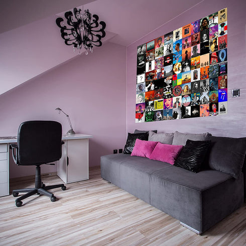 80 Pcs Print Album Covers | Unique Square Printed Photos 4x4 inch | Album Cover Posters Collage Kit | Music Posters for Room Aesthetic | Aesthetic Poster | Poster Pack | Album Cover Art Posters
