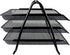 Greenco Paper Tray Mesh 3 Tier Document, Letter, Paper, Desk Organizer, Black