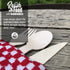 BAMBOODLERS Disposable Wooden Cutlery Set | 100% All-Natural, Eco-Friendly, Biodegradable, and Compostable - Because Earth is Awesome! Pack of 200- 6.5? utensils (100 forks, 50 spoons, 50 knives)