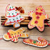 Gingerbread Christmas Ornaments - Man Boy Girl Tree Candy Cane Cookie Rustic Christmas Decorations Set of 4 - Claydough Christmas Tree Decorations - Christmas Tree Ornaments with Gift Box