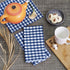 Cotton Clinic 20x20 Gingham Buffalo Check Cloth Dinner Napkins Pack of 12, 100% Cotton Cocktail Napkins, Wedding Dinner Napkins with Mitered Corners and Generous Hem - Navy White