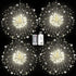 4 Pack 120 LED Firework Copper Wire Hanging Starburst Fairy Lights 8 Modes Remote Waterproof for Christmas Home Party Wedding Garden Xmas Patio Bedroom D©cor Indoor Outdoor Decorations (Warm White)