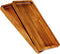 Strova Wood Serving Platters and Charcuterie Trays, Set of 2, Rustic Wooden Servers with Raised Edge, Serve Cheese, Sushi, Holiday Snacks, and More