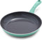 GreenLife Soft Grip Diamond Healthy Ceramic Nonstick, 10" Frying Pan Skillet, PFAS-Free, Dishwasher Safe, Turquoise