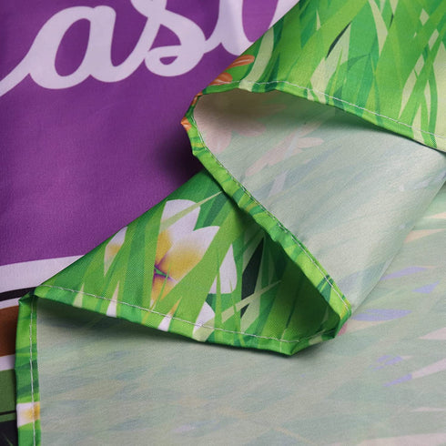 Happy Easter Gnomes Shower Curtain Butterflies Cute Rabbit Gnome Hug Eggs Daisy Flowers in Grass Spring Festival Bathroom Curtains 72x72 Inch Waterproof Polyester Fabric Bathroom Decor