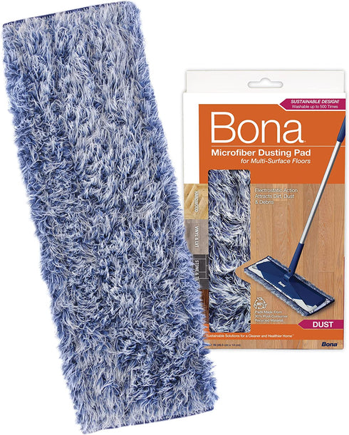 Bona Microfiber Dusting Pad, for Hardwood and Hard-Surface Floors, fits Bona Family of Mops