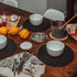 OrganiHaus Cotton Rope Woven Placemats | Round Placemats Set of 6 | Heat Resistant and Absorbent Fabric Rustic Placemats for Dining Table Mats or Countertop Protection - Full Black