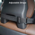 Car Neck Pillow for Pain Relif 11.4''x4.3'',Car Headrest Cervical Bolster Pillows,Round Roll Adjustable Strap Neck Support Chair Pillow(Black)
