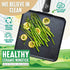 GreenLife Soft Grip Diamond Healthy Ceramic Nonstick 11" Griddle Pan, PFAS-Free, Dishwasher Safe, Black