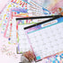 2022 Desk Calendar - Yearly Desk Calendar 2022, Desk/Wall Monthly Calendar Pad, 17" x 12", January 2022 - December 2022, Desk Calendar with Ruled Blocks, Note Section, Corner Protections