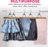 NeaTory Pants Hangers with Clips - Wardrobe Space Saving Heavy Duty Padded Non Slip Multifunctional Wooden Hangers for Pants Jeans Slack Dress Skirt Coat Sweaters Laundry 10 Per Set Pant Hangers