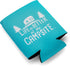 Camco Life is Better at The Campsite Can Sleeve Neoprene Soda or Beer Can Coolie, Fits 12 oz. Cans, Teal Blue and White Retro Camper Theme (53249)