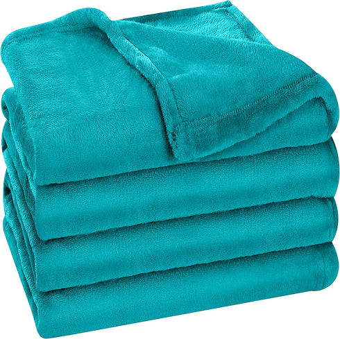 Utopia Bedding Fleece Blanket King Size Turquoise 300GSM Luxury Fuzzy Soft Anti-Static Microfiber Bed Blanket