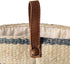 Creative Co-Op DA8007-1 Cream & Blue Striped Jute Wall Baskets with Leather Loops (Set of 2 Sizes)