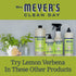 Mrs. Meyer's Multi-Surface Cleaner Concentrate, Use to Clean Floors, Tile, Counters, Lemon Verbena Scent, 32 Oz - Pack of 2
