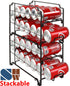 2 Pack - Stackable Beverage Soda Can Dispenser Organizer Rack, Bronze
