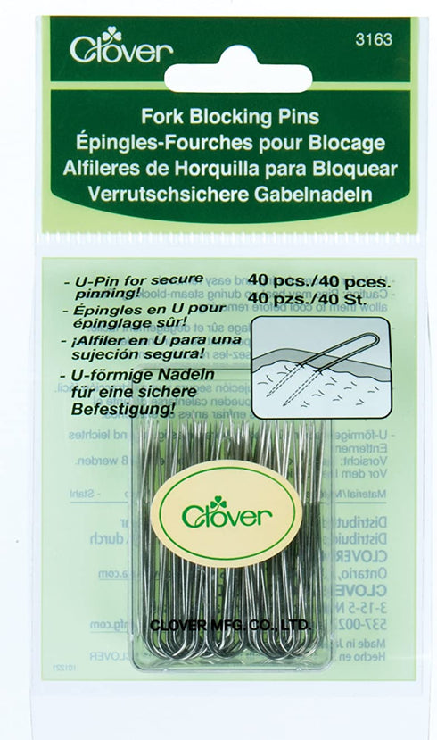 Clover 3163 Fork Blocking 40 Count U-Pins, 1-3/4-Inch