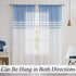 WEST LAKE Stripe Sheer Curtain Panels Color Block Farmhouse Window Treatment Drapery Sets Colorblock for Bedroom,Balcony,Living Room,Rustic Rod Pocket Design 40Wx63L,2 Panels,Blue and White