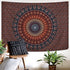 Mandala Tapestry Bohemian Hippie Tapestry Psychedelic Peacock Tapestry Wall Hanging Floral Brown Tapestry for Room(51.2 x 59.1 inches)