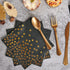 FOCUSLINE Black and Gold Party Supplies 210 PCS Paper Party Dinnerware 30 Guests - Disposable Black Paper Plates Napkins Cups & Gold Plastic Forks Knives Spoons for Graduation, Birthday, Wedding