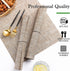 HGMO Placemats, Set of 8 Heat Resistant Stain Resistant Anti-Water Non-Slip Placemats for Dining Table, Washable Durable PVC Place Mats Weave Vinyl Table Mats(Caramel)