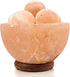 Rakaposhi Natural Himalayan Salt Ball Bowl Lamp, Authentic Stone Mineralamp, Premium Quality Wood Base with Dimmer Switch