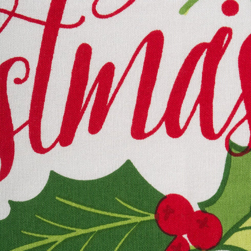 DII Christmas Fun Collection Printed Dishtowel Set, 18x28, Printed Holly, 3 Piece