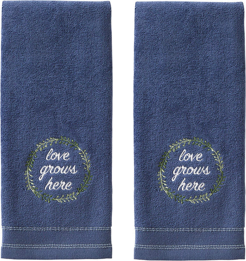 SKL Home by Saturday Knight Ltd. Love Grows Here Hand Towel Set, White