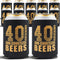 Happy 40th Birthday Decorations for Men, Insulated Can Beverage Sleeve, Birthday Party Favors for Him, 40 Year Old Birthday Gift Ideas, 12-Pack, Black & Gold