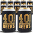 Happy 40th Birthday Decorations for Men, Insulated Can Beverage Sleeve, Birthday Party Favors for Him, 40 Year Old Birthday Gift Ideas, 12-Pack, Black & Gold